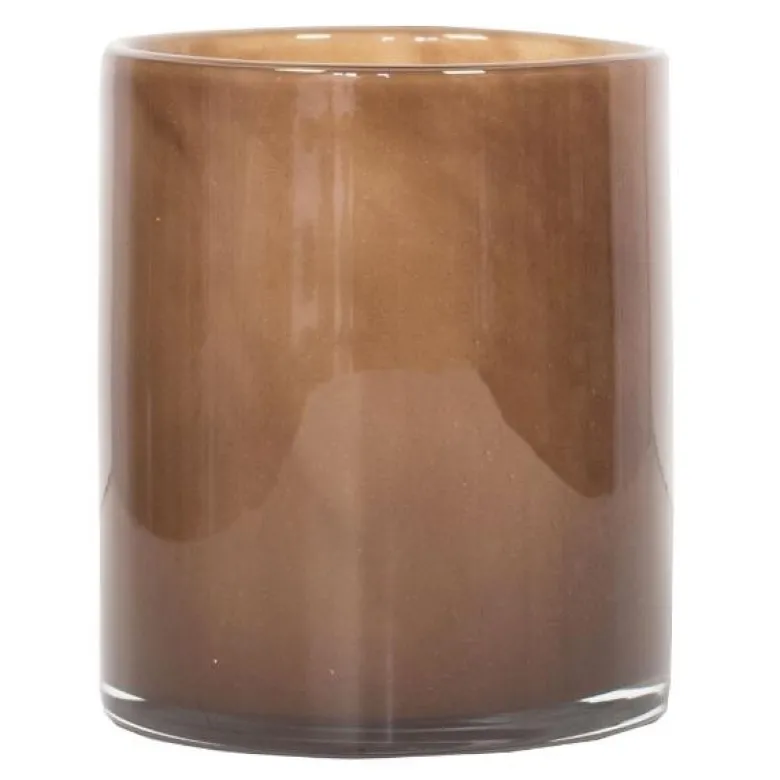 Lyric lyslykt 12x14 cm brown