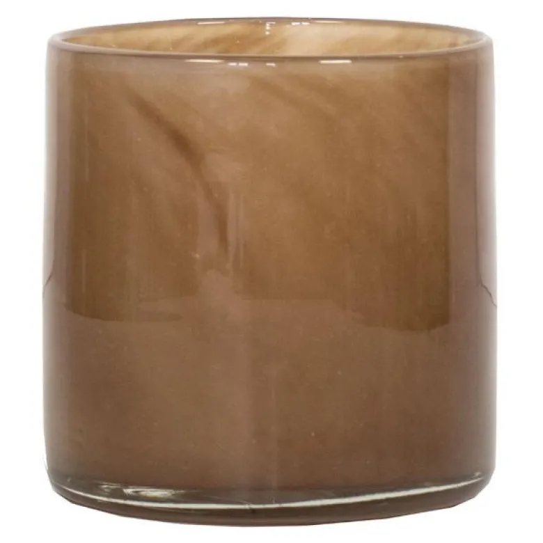Lyric lyslykt 10x10 cm brown