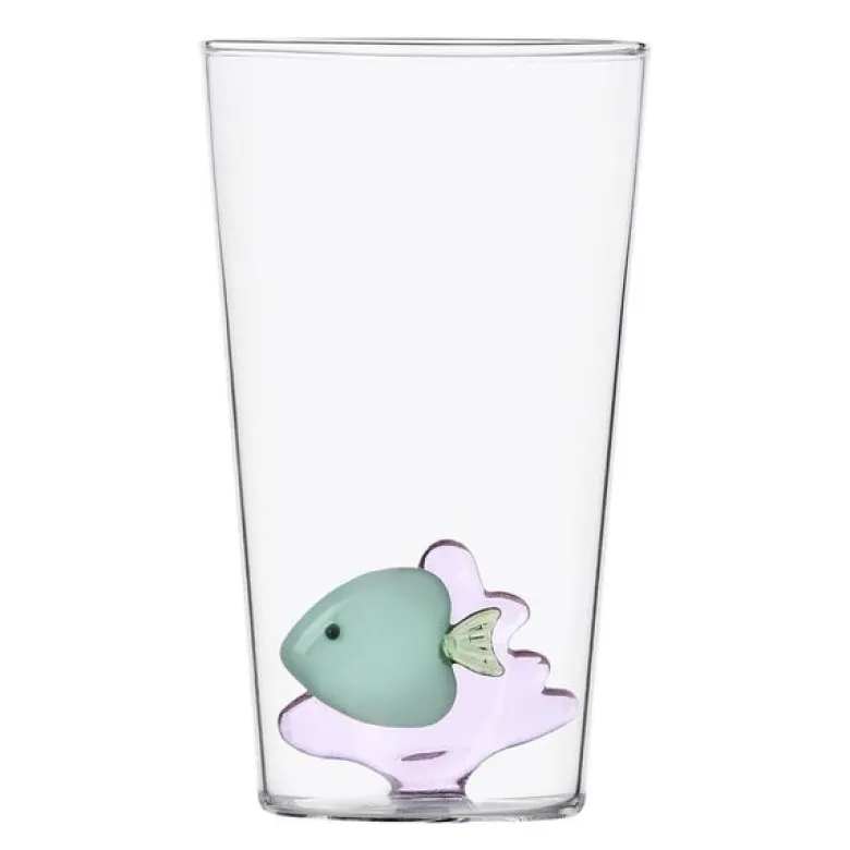 Marine Garden longdrinkglass 45 cl grønn fisk og sjøgress