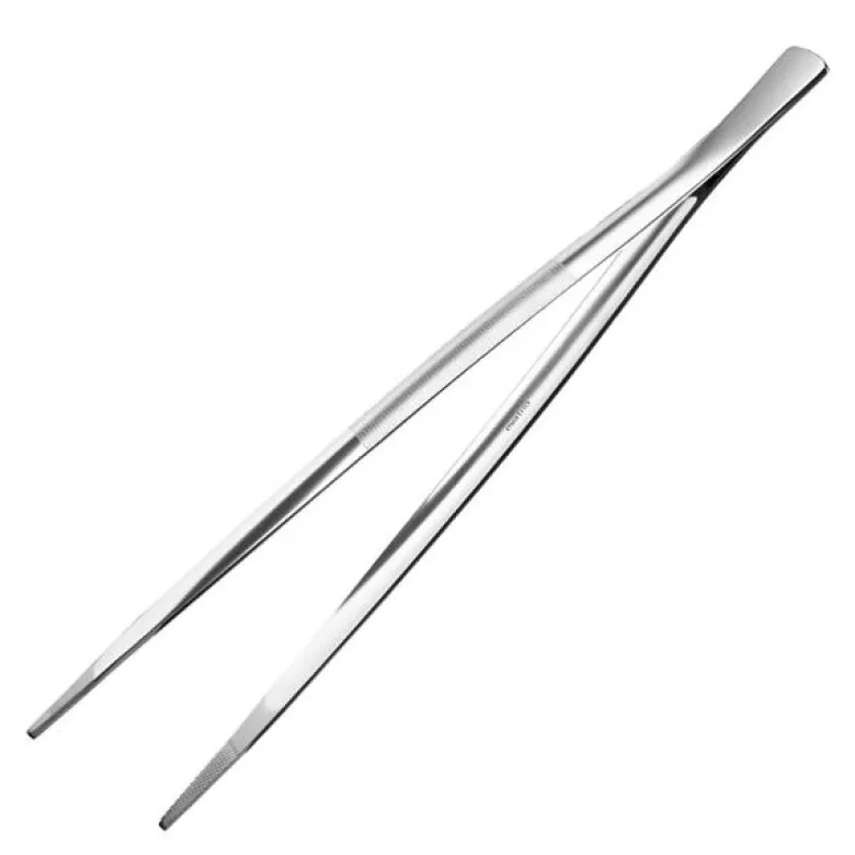 Matpinsett 31 cm børstet stål