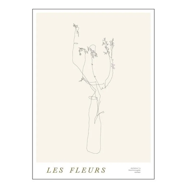 Mie & Him poster 50x70 cm les fleurs 02