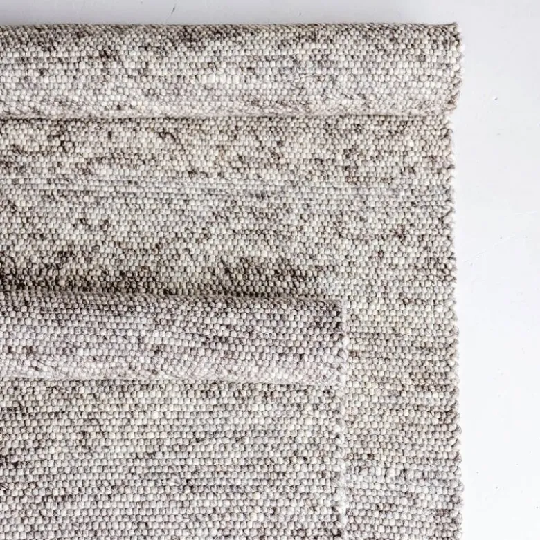 Milo ull gulvløper 70x140 cm melert gråbrun