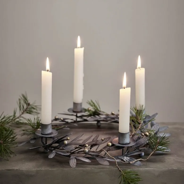 Mistlia adventsstake 34x7 cm antikk grå