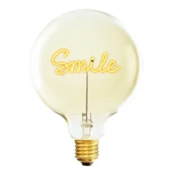 MITB lyspære LED 17 cm Smile ravfarget