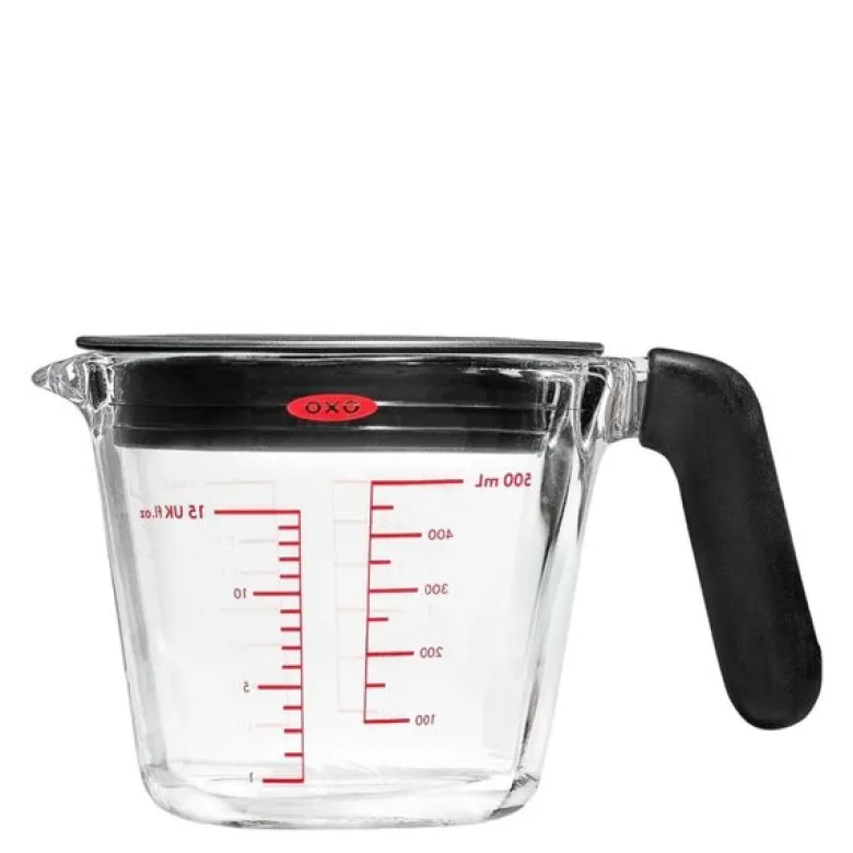 Målebeger m/lokk 0,5L glass