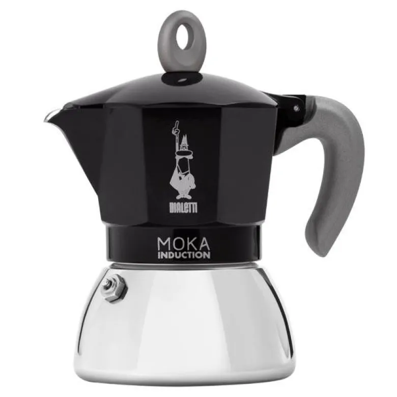 Moka induksjon espressokanne 4 kopper svart