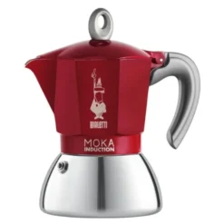 Moka induksjon espressokanne 4 kopper rød