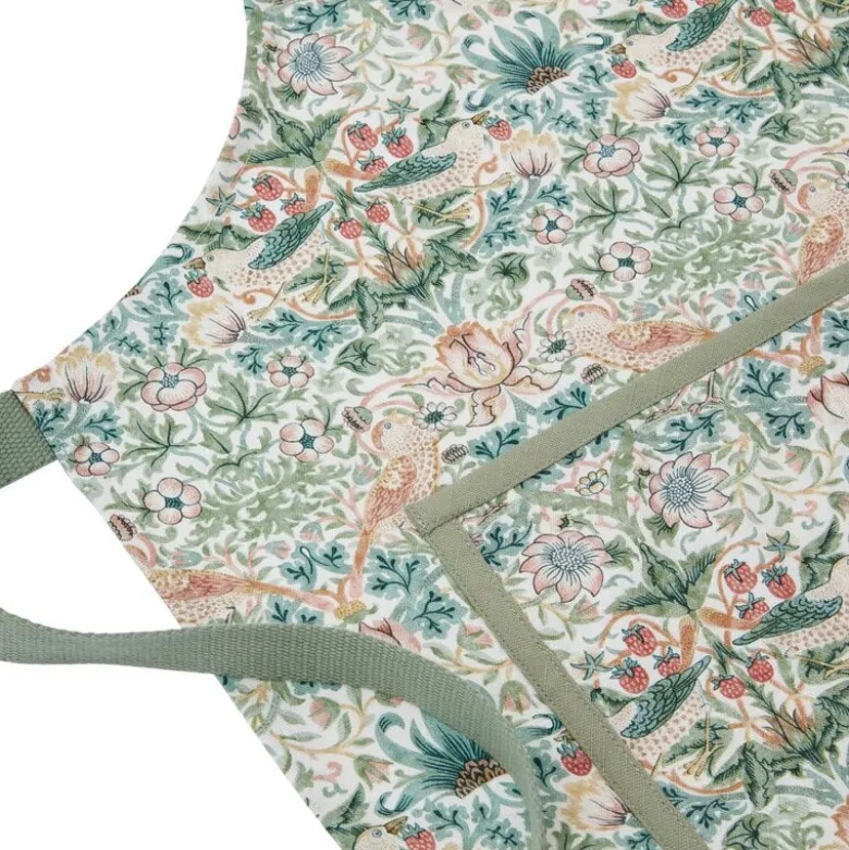 Morris & Co forkle Strawberry Thief Cochineal/Willow 70x95 cm