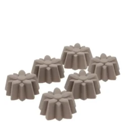 Muffinsform blomst for 6 muffins silikon latte