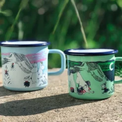 Mummi emaljekopp 37 cl norsk vinter blå