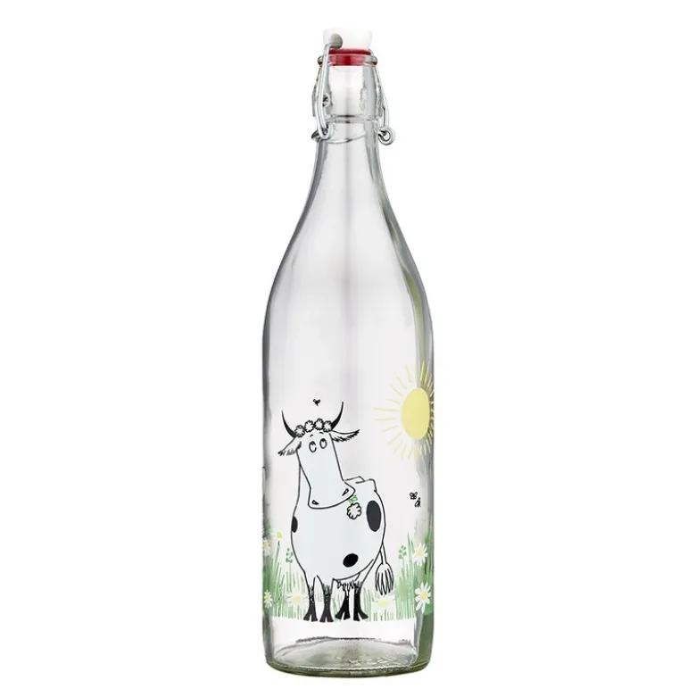 Mummi glassflaske med patentkork 1L eng