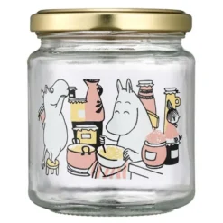 Mummi glasskrukke og 4 klistremerker 0,3L syltetøy