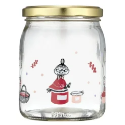 Mummi glasskrukke og 4 klistremerker 0,5L bær