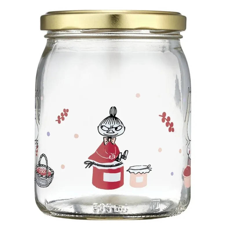 Mummi glasskrukke og 4 klistremerker 0,5L bær