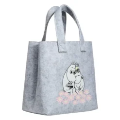 Mummi handlenett 14x25x26 cm sammen grå