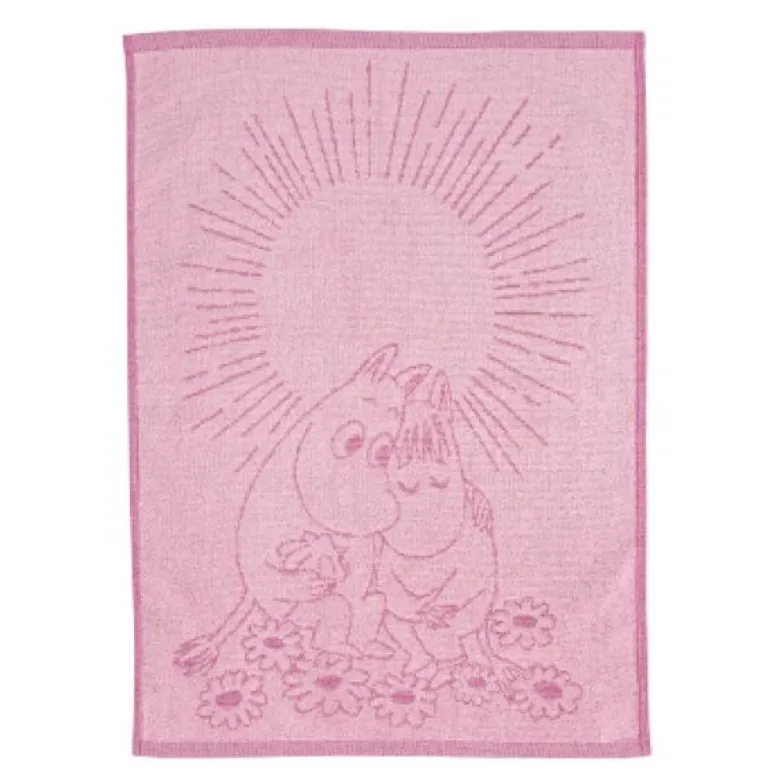 Mummi håndkle 50x70 cm Kjærester rosa
