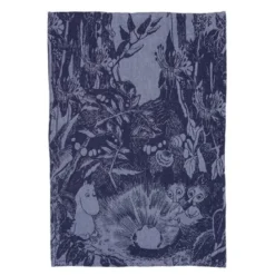 Mummi kjøkkenhåndkle 45x65 cm mystisk skog blå