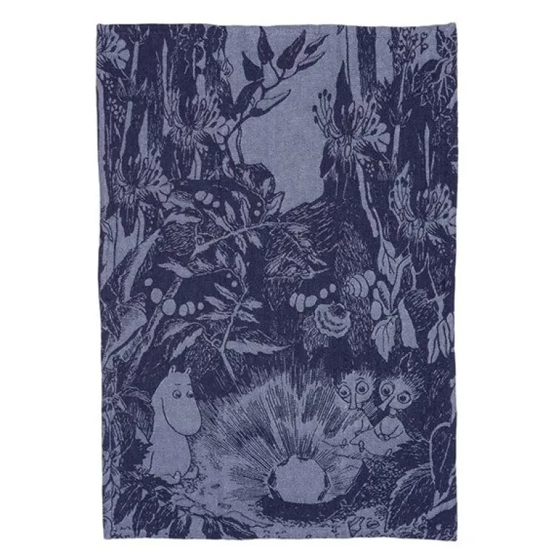 Mummi kjøkkenhåndkle 45x65 cm mystisk skog blå