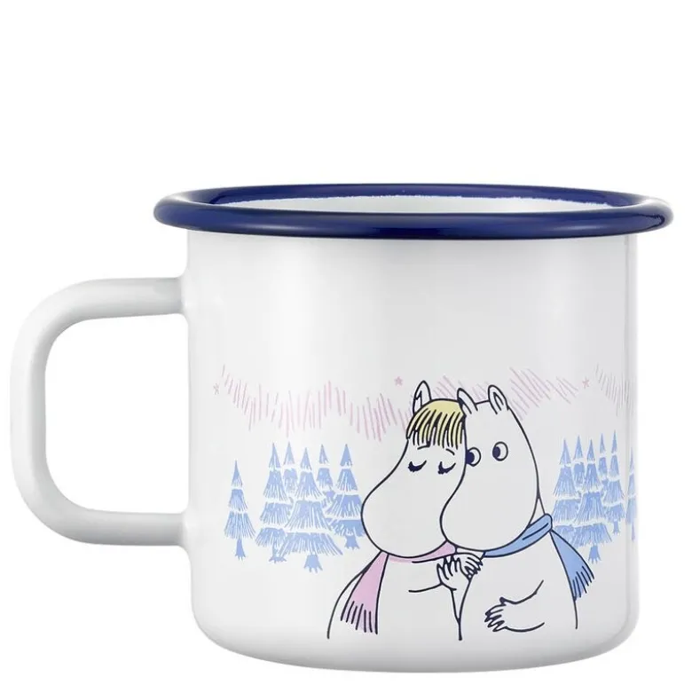 Mummikopp emalje 37 cl En frostklar dag hvit