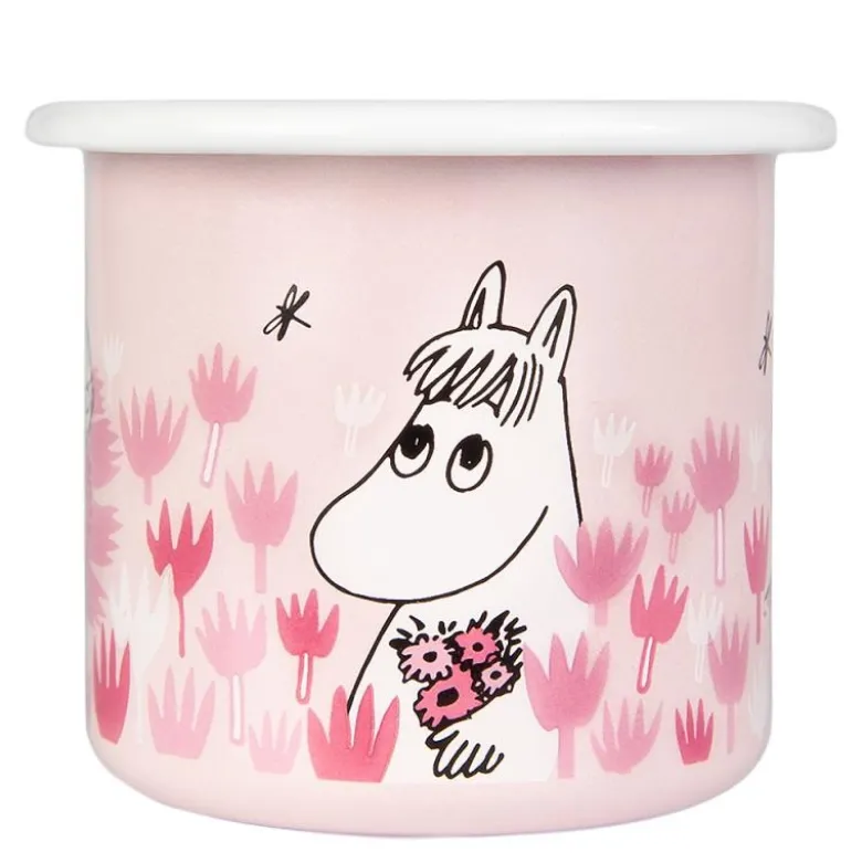 Mummikopp Emalje I hagen 25 cl rosa