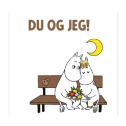Mummi kort dobbelt Du og jeg hvit