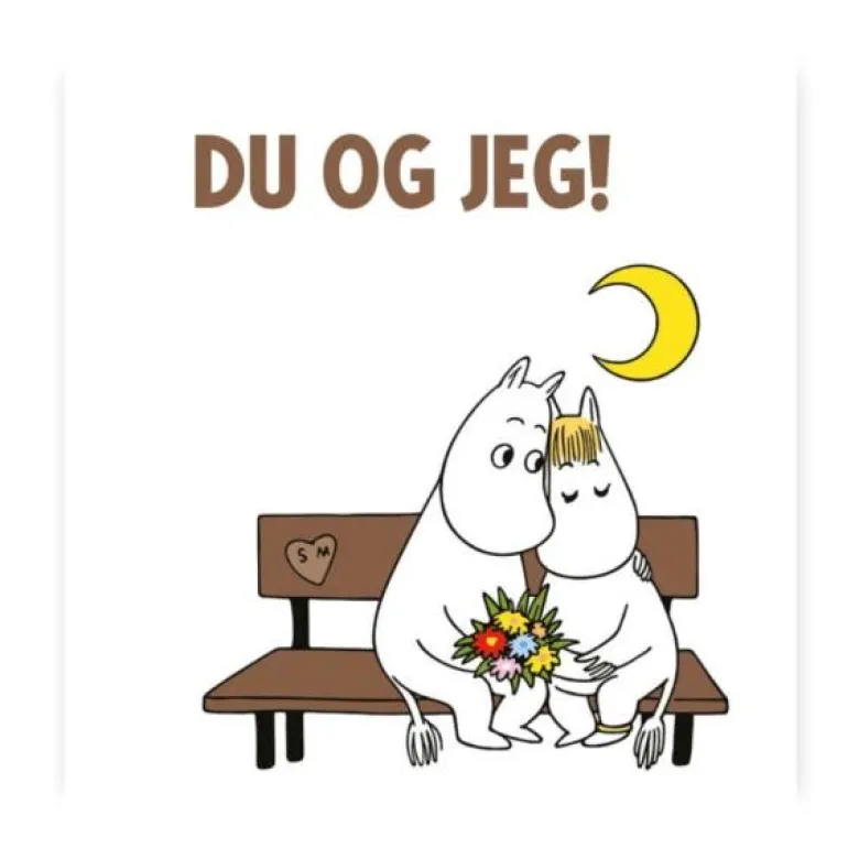 Mummi kort dobbelt Du og jeg hvit