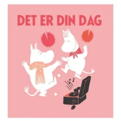 Mummi kort dobbelt 7,5x7,5 cm Det er din dag rosa/hvit