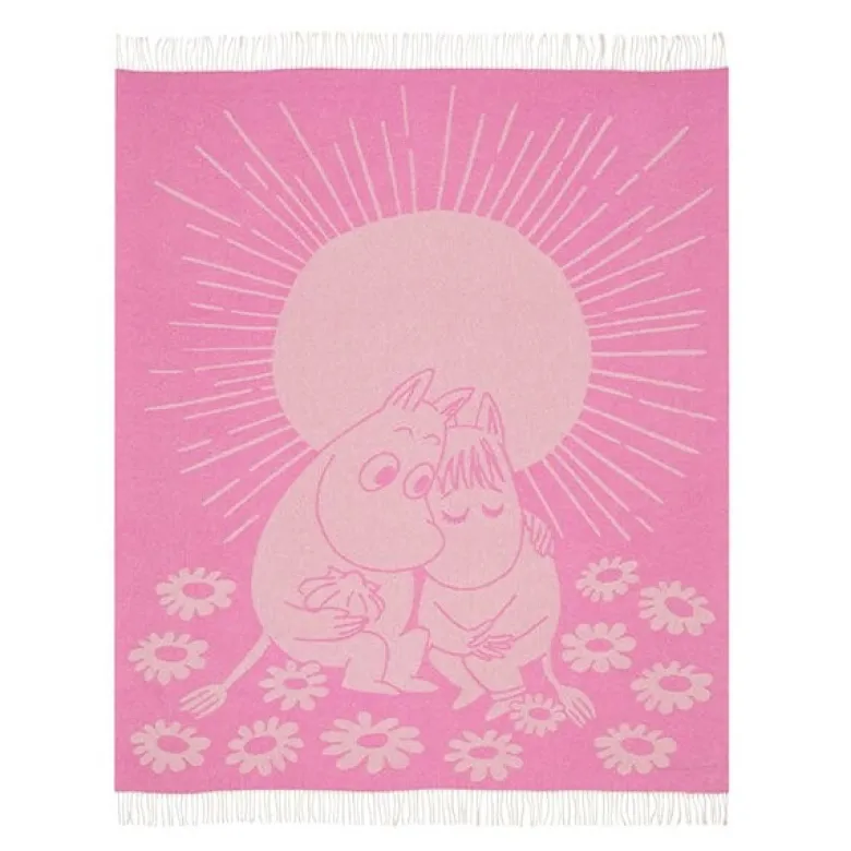 Mummi pledd 125x170 cm Kjærester rosa