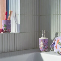 Mummi såpedispenser + tannbørsteholder blomsterhage