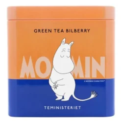 Mummi teboks Mummitrollet grønn te blåbær 100g