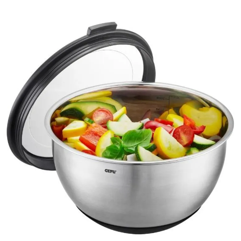 Muovo bolle m/lokk 2,5L/20 cm stål