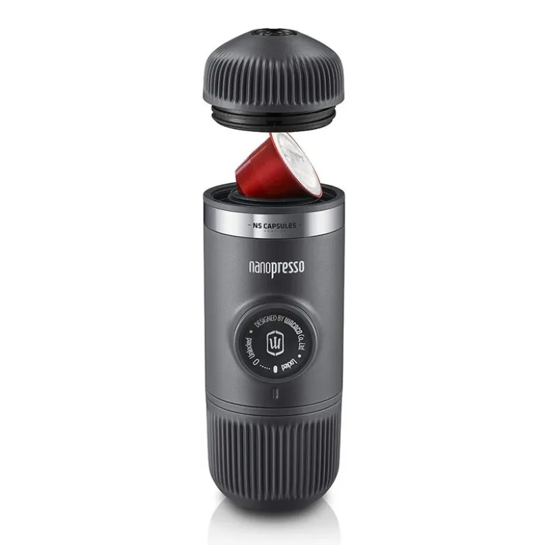 Nanopresso espressomaskin med NS adapter grå