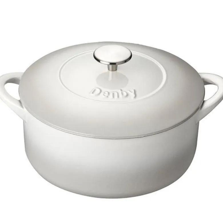 Naturlig Canvas støpejernsgryte 26 cm krem