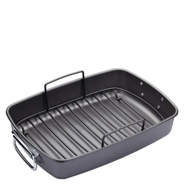 Non-stick langpanne med rist 40x28 cm