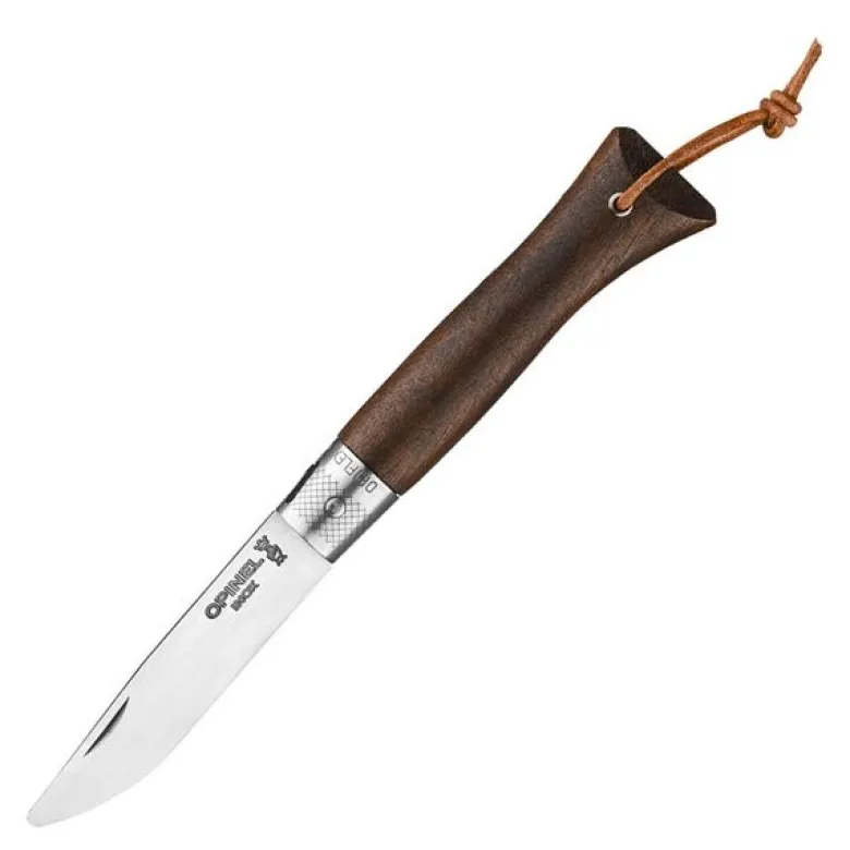 néo6 Opiflex lommekniv 7 cm svart valnøtt