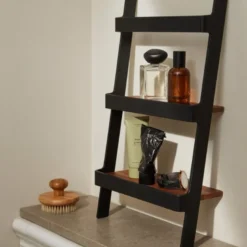 Nordic kitchen minihylle 50 cm svart/bambus