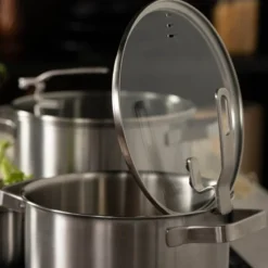Nordic Shine grytesett 3 deler m/lokk stål/glass