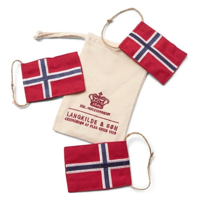 Nordic way pynteflagg 7x10 cm 3 stk