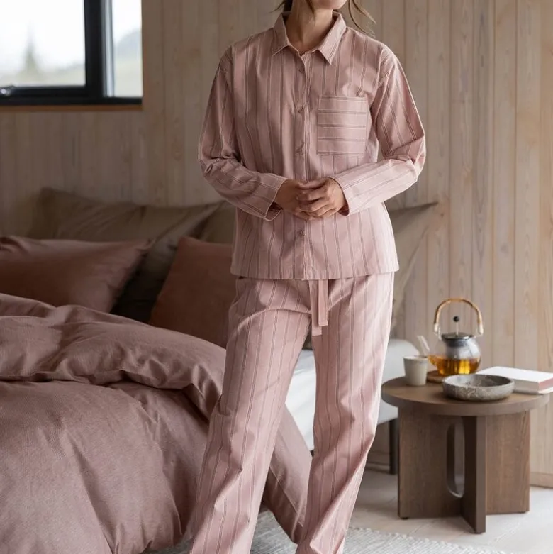 Nova flanell pyjamas dame str XL varm rosa