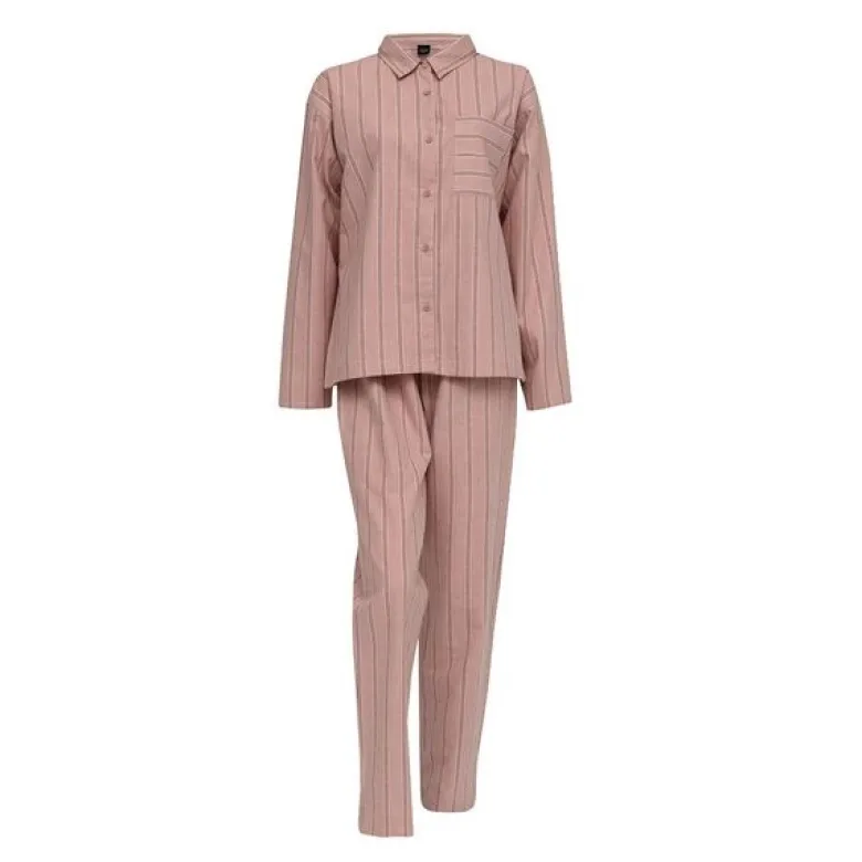 Nova flanell pyjamas dame str L varm rosa
