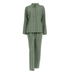 Nova flanell pyjamas dame str L grønn