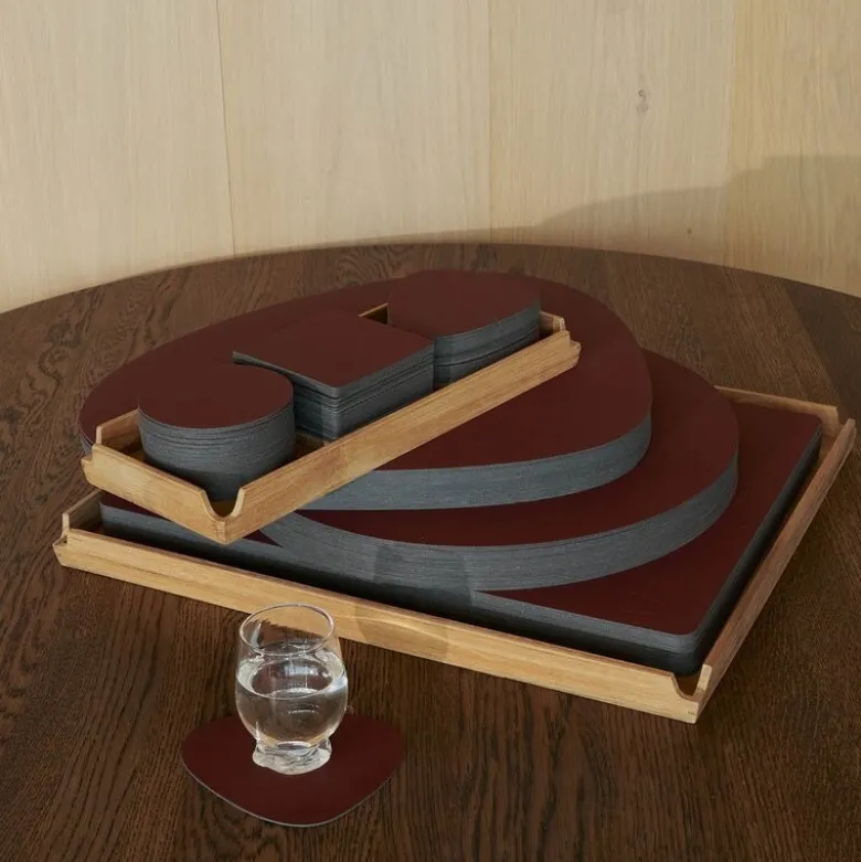 Nupo Curve glassbrikke 11x13 cm Burgundy