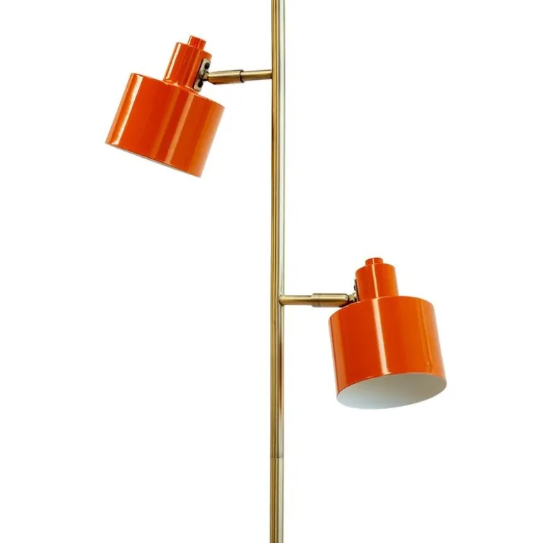 Ocean gulvlampe 160 cm orange/messing
