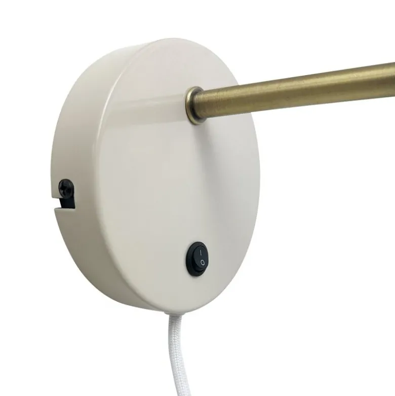 Ocean vegglampe 11,5 cm beige/messing