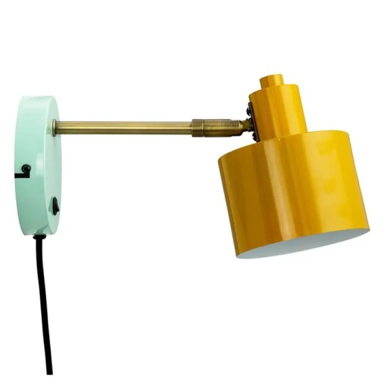 Ocean vegglampe 11,5 cm curry/messing/turkis