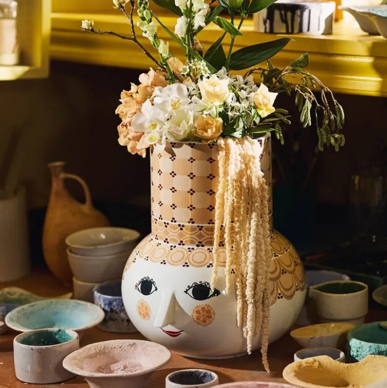 Olga vase 35 cm sand