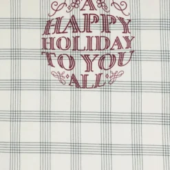 Original kjøkkenhåndkle Happy Holiday 50x70 cm hvit/grønn