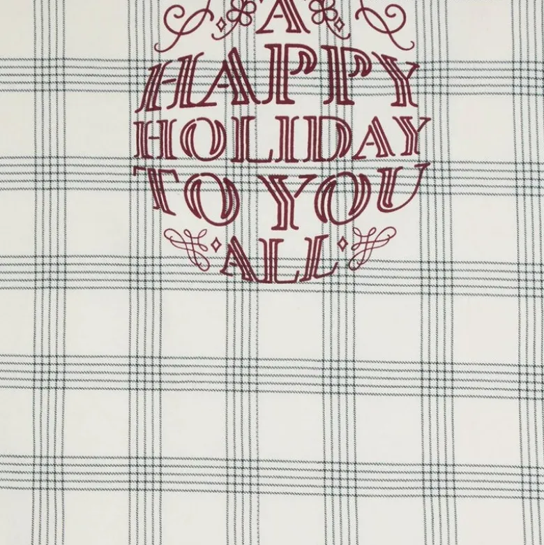 Original kjøkkenhåndkle Happy Holiday 50x70 cm hvit/grønn