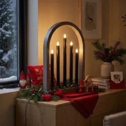 Oslo adventsstake 49 cm gråbeis/svart