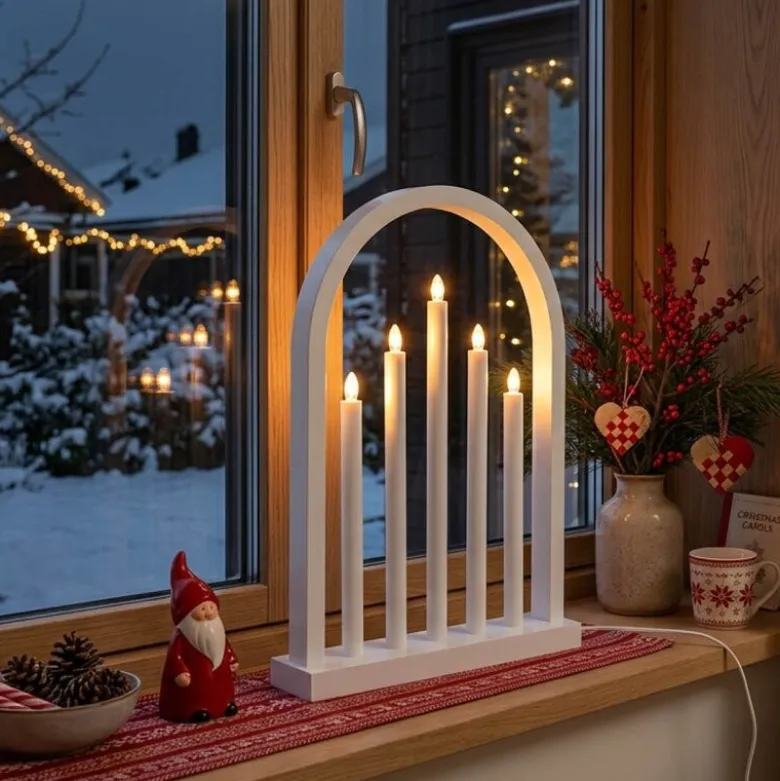 Oslo adventsstake 49 cm hvit